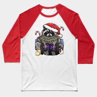 Winter Celebration Raccoon Baseball T-Shirt